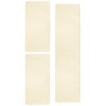 Vidaxl tapis de lit shaggy poils longs 3 pcs crme