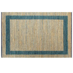Vidaxl tapis fait à la main jute bleu 160x230 cm Vidaxl tapis fait à la main jute bleu 160x230 cm