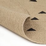 Vidaxl tapis fait à la main jute avec imprimé à triangles 120 cm Vidaxl tapis fait à la main jute avec imprimé à triangles 120 cm