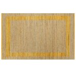Vidaxl tapis fait � la main jute jaune 160x230 cm