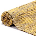 Vidaxl tapis fait � la main jute jaune et naturel 160x230 cm
