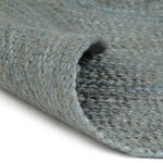 Vidaxl tapis fait  la main jute rond 120 cm vert olive