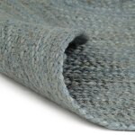 Vidaxl tapis fait  la main jute rond 90 cm vert olive