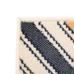 Vidaxl tapis moderne design de zigzag 120 x 170 cm marron / noir / bleu