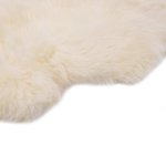 Vidaxl tapis en peau de mouton 60 x 180 cm blanc