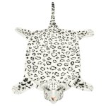 Vidaxl tapis en peluche en forme de lopard 139 cm blanc