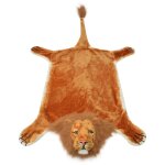 Vidaxl tapis en peluche en forme de lion 205 cm marron