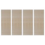Vidaxl tapis rectangulaires bambou naturel 4 pcs 120x180 cm