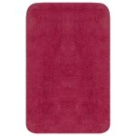 Vidaxl tapis de salle de bain 2 pcs tissu fuchsia