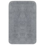 Vidaxl tapis de salle de bain 2 pcs tissu gris
