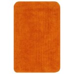 Vidaxl tapis de salle de bain 2 pcs tissu orange