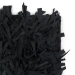 Vidaxl tapis shaggy cuir véritable 80 x 160 cm noir Vidaxl tapis shaggy cuir véritable 80 x 160 cm noir
