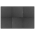 Vidaxl tapis de sol 6 pcs 2, 16 ? mousse eva noir