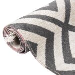 Vidaxl tapis  tissage plat d'extrieur 80x150 cm noir et beige clair