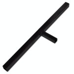 Vidaxl tarire de sol avec manche 180 mm et tube d'extension 9 m acier