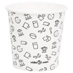 Vidaxl tasses  caf en papier 120 ml 1000 pcs blanc et noir