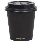 Vidaxl tasses à café en papier avec couvercles 200 ml 1000 pcs noir Vidaxl tasses à café en papier avec couvercles 200 ml 1000 pcs noir