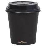 Vidaxl tasses à café en papier avec couvercles 200 ml 500 pcs noir Vidaxl tasses à café en papier avec couvercles 200 ml 500 pcs noir