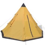Vidaxl tente pour 4 personnes jaune