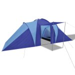 Vidaxl tente de camping pour 6 personnes bleu marine / bleu clair