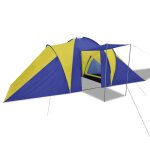 Vidaxl tente de camping pour 6 personnes bleu marine / jaune