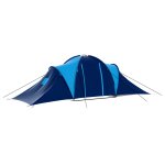 Vidaxl tente de camping 9 personnes bleu fonc� et bleu