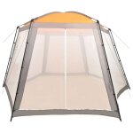 Vidaxl tente de piscine tissu 500x433x250 cm gris