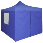 Vidaxl tente pliable avec 4 parois bleu 3 x 3 m