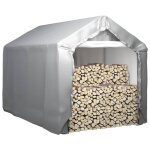 Vidaxl tente de rangement 180x300 cm acier gris