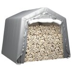 Vidaxl tente de rangement 240x240 cm acier gris