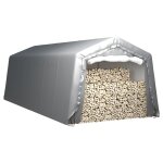 Vidaxl tente de rangement 300x750 cm acier gris