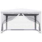 Vidaxl tente de réception avec 4 parois latérales en maille 4x4m blanc Vidaxl tente de réception avec 4 parois latérales en maille 4x4m blanc