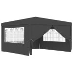 Vidaxl tente de rception et parois latrales 4x4 m anthracite 90 g / m