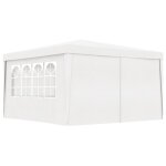 Vidaxl tente de rception avec parois latrales 4x4 m blanc 90 g / m