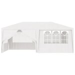 Vidaxl tente de r�ception et parois lat�rales 4x6 m blanc 90 g / m�