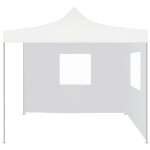 Vidaxl tente de rception pliable avec 2 parois 2x2 m acier blanc