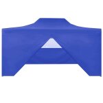 Vidaxl tente de r�ception pliable avec 4 parois 3x4 m acier bleu