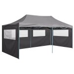 Vidaxl tente de réception pliable avec 4 parois 3x6 m acier anthracite Vidaxl tente de réception pliable avec 4 parois 3x6 m acier anthracite