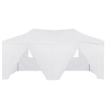 Vidaxl tente de réception pliable avec 4 parois 3x6 m acier blanc Vidaxl tente de réception pliable avec 4 parois 3x6 m acier blanc