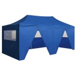 Vidaxl tente de réception pliable avec 4 parois 3x6 m acier bleu Vidaxl tente de réception pliable avec 4 parois 3x6 m acier bleu