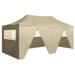 Vidaxl tente de réception pliable avec 4 parois 3x6 m acier crème Vidaxl tente de réception pliable avec 4 parois 3x6 m acier crème