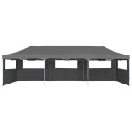 Vidaxl tente de rception pliable avec 5 parois 3 x 9 m anthracite