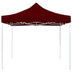 Vidaxl tente de r�ception pliable aluminium 2 x 2 m bordeaux