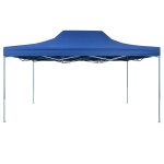 Vidaxl tente de r�ception pliable professionnelle 3x4 m acier bleu
