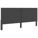 Vidaxl tte de lit gris fonc tissu 200x200 cm