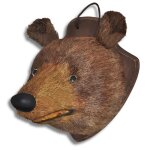 Vidaxl tte d'ours look naturel dco murale