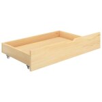 Vidaxl tiroirs de lit 2 pcs bois de pin massif