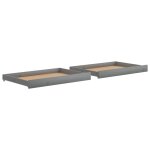Vidaxl tiroirs de lit 2 pcs gris bois de pin massif