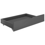 Vidaxl tiroirs de lit 2 pcs gris fonc bois de pin massif