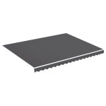 Vidaxl tissu de remplacement pour auvent anthracite 4, 5x3, 5 m